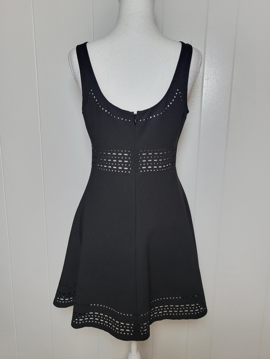 Elizabeth And James Black Cut Laser Out Mini Dress Fit & Flare Party Classic 8 - Picture 6 of 9